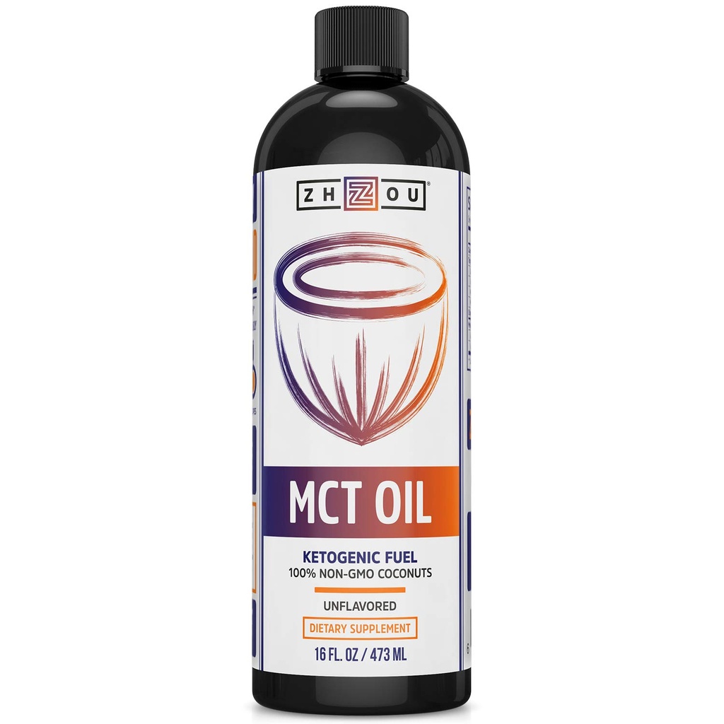 ZHOU MCT Oil: 52862: Oil, Unfeatored (BTL-Plastic) 16oz