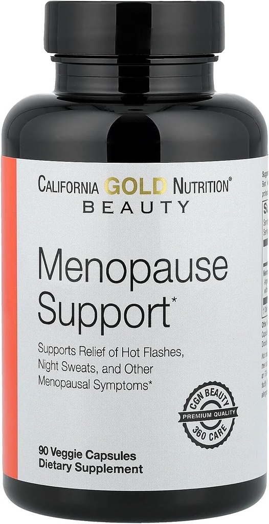 California Gold Nutrition Beauty, Menopause Dukungan dengan Angelica gigas, Cynanchum Wilfordii, Phlomis umbosa dan L- Leucine, 90 Veggie Capsules