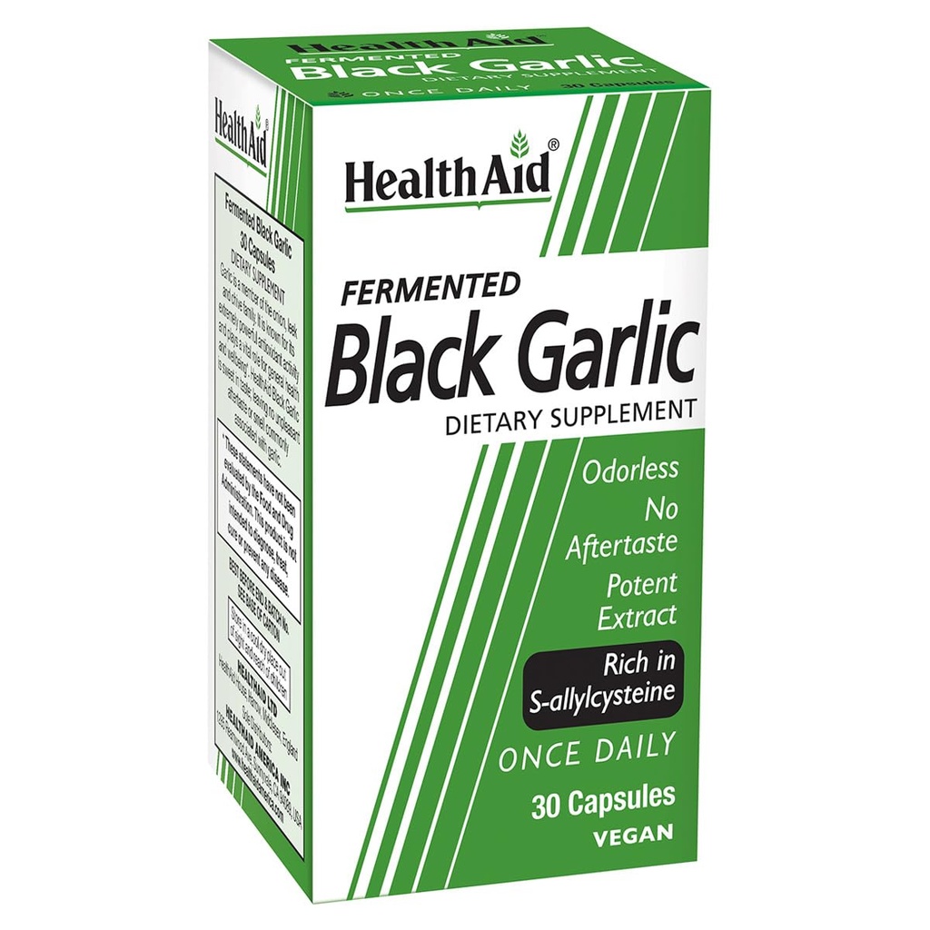 Healthaid Fermentasi Black Bawang hitam - Satu-Harian Odorless Softgel 124; 30 Softgels 124; Kaya dalam S-Allycysteine 124; Vegan & Non-GMO