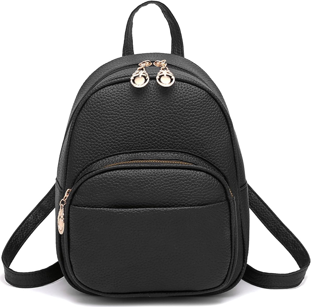 Barsine Mini Backpack for Women Girls Leather Backpack Casual Small Daypack Shoulder Bag with Pockets