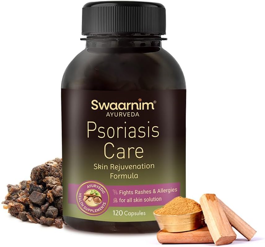Psoriasis Care, Ayurvedic Suplemen Kesehatan Perempuan, Tidak Ditambahkan Kimia dan Gluten Bebas, 120 Kapsul