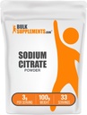 BulkSuplements.com Sodium Citrate Powder - Sodium Citrat Pangan Tingkat Emulsifier, Flavor Enhancer - Gluten Bebas, 3g per Serving, 100g (3.5 oz) (Paket 1)