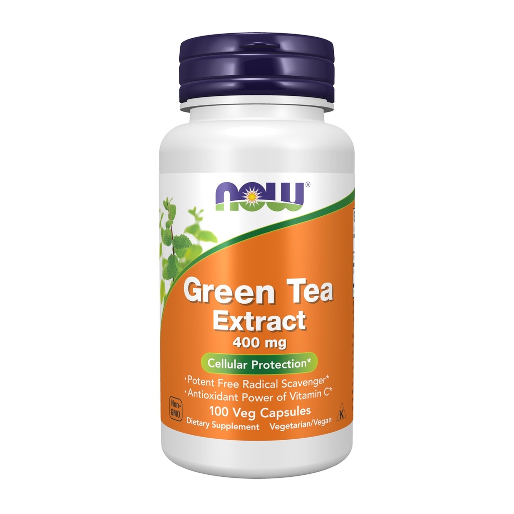 Sekarang Makanan Suplemen, Green Tea Extract 400 mg dengan Vitamin C, Perlindungan Sel *, 100 Veg Kapsul