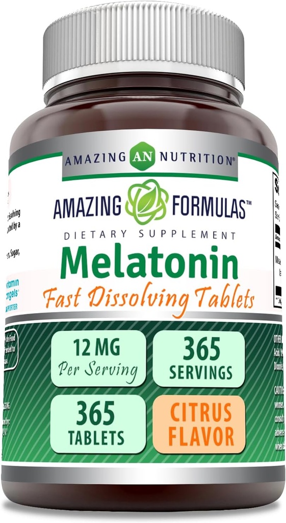 Amazing Formulas Melonades in Fast Dissoling Supplement: 124; Citrus Flavor 124; 12 Mg Per Serving 14; 365 Tablet 126; Non-GMO 124; Gluten Free 124; Dibuat di AS