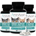 Tambahan Dukungan AminAvar Kidney untuk Kucing dan Anjing Kecil, 300mg 3-Pack - Promotes Fungsi Natural Ginney - Aids dalam Kesehatan dan Vitalitas Aging Kidneys - Easly Administished - 60 Sprinkle Capsules