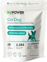 Hydration K9 Power Go Dog & Performance Minum Mix 1 lb - Tambahan Anjing Aktif untuk Fungsi Otot, Endurance, Pemulihan, dengan Dukungan Elektrolit