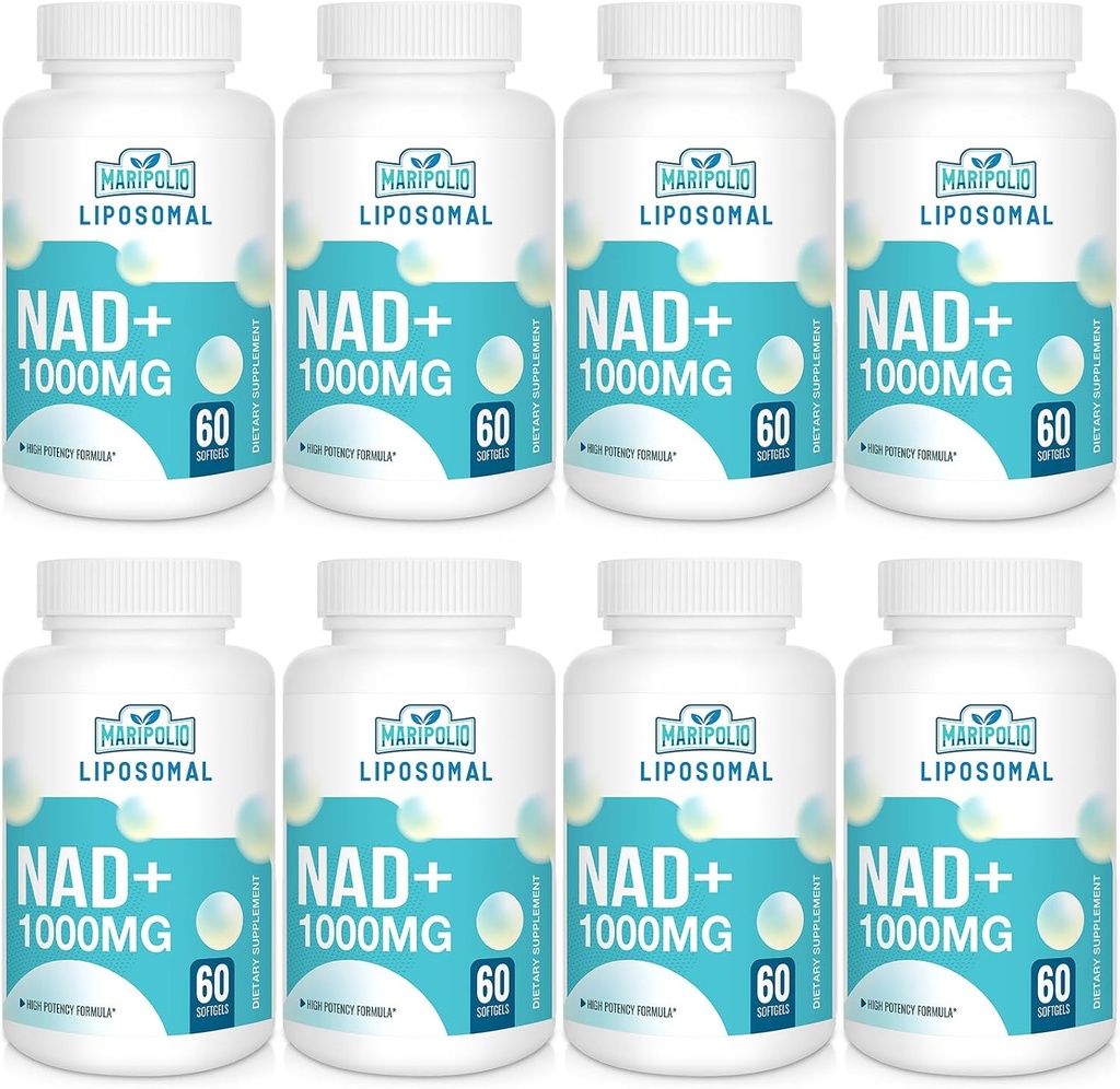 Lipomal NAD + Supplement 1000 mg 124; Tertinggi NAD Pontec 124; Max Absorpsi 124; Pure NAD Suplemen; Energy and DNA Repair, Aging Pertahanan, Fungsi Otak 124; 480 Softgels