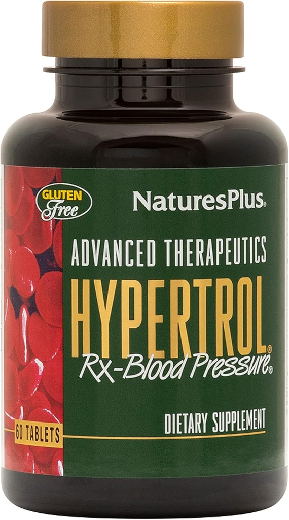Natutures Plus Advanced Therapeutics Hypertrol Tekanan Darah Rx - 60 Vegetarian Tablet - Magnesium & Chromium Suplemen dengan Botanical Herbs - Gluten- Bebas - 30 Hamba
