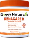 RenaCare K adalah untuk Renal K (Potasium Gluconate) Potasium Paduk untuk Dogs and Cats, (4 oz) dengan Chicken Liver Flavor - 215 Level Scoop (Dibuat adalah U.S.A)