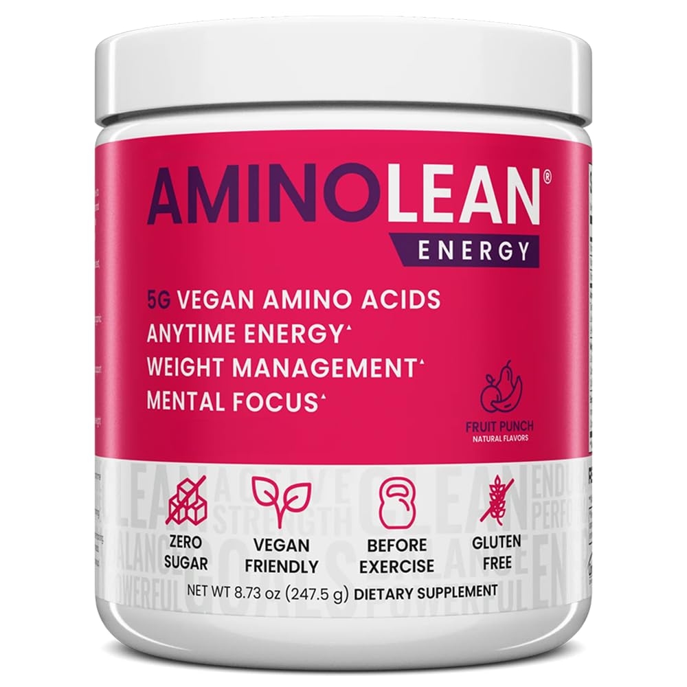 RSP NUTRITION AminoLean Pre Workout Powder, Amino Energy & Weight Management dengan Vegan BCAA Amino Acids, Natural Caffeine, Pretraining Boost for Men & Women, 30 Serv