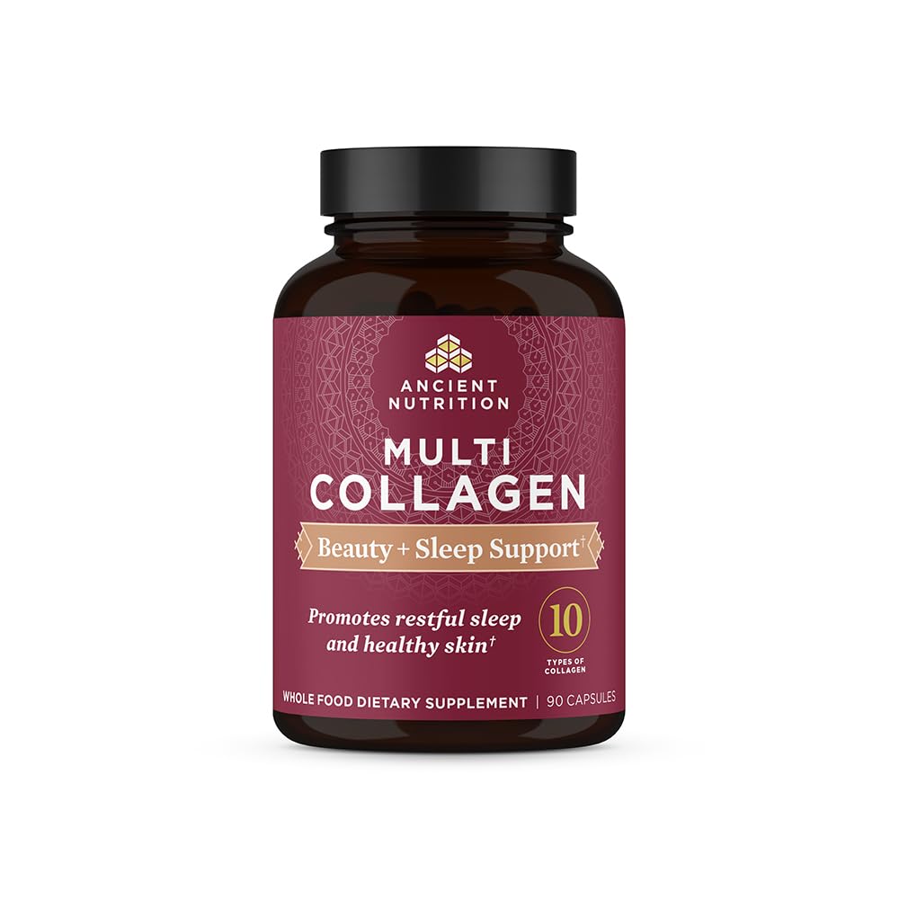 Koleksi Nuklir Kuno untuk Rambut, Skin dan Nails, Kecantikan + Tidur 90 Ct, Kolagen Tambahan + Magnesium, Supports Skin dan Nails, Tidur, Paleo dan Keto Friendly, Gluten Free