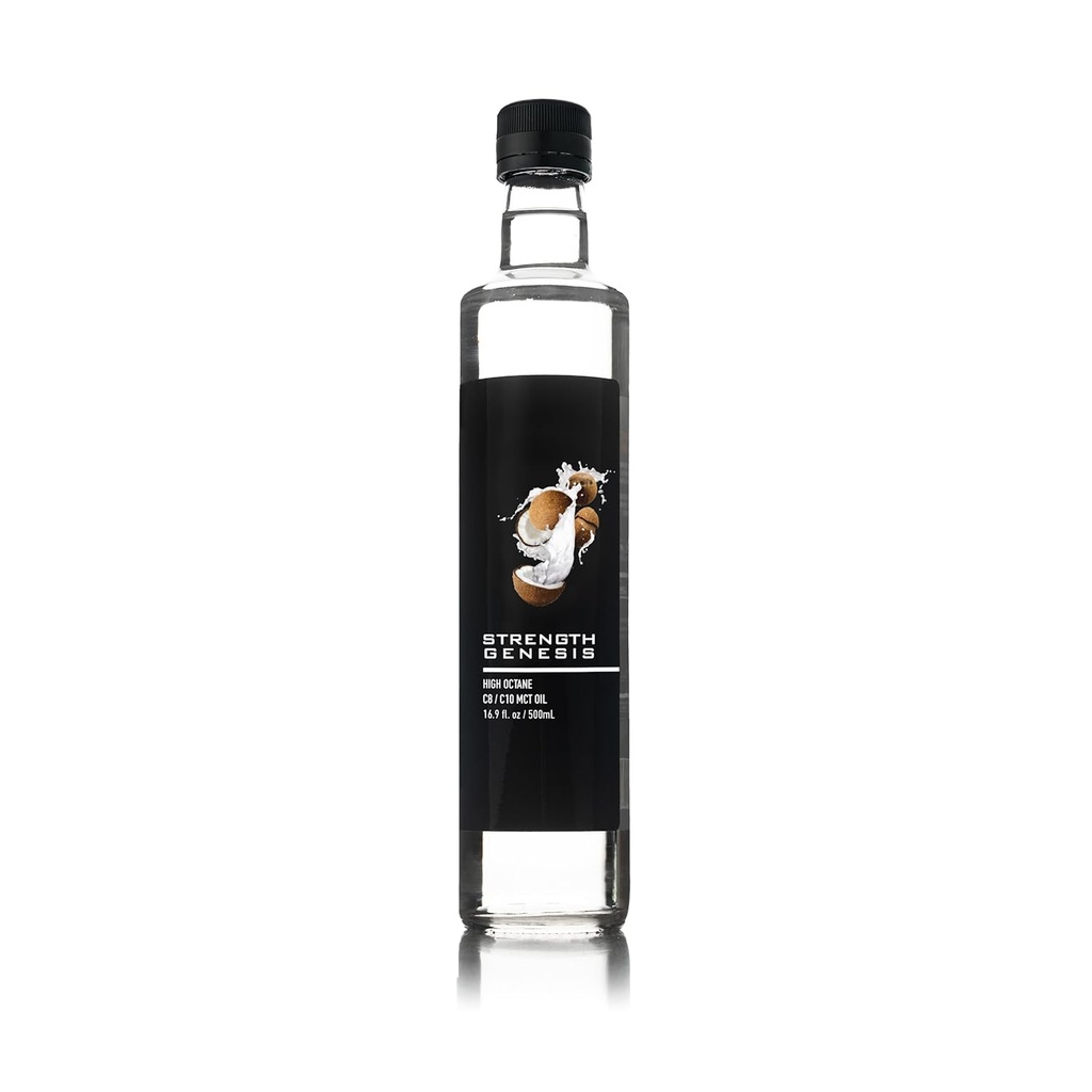 Premium MCT Oil High Octane C8 M10 Oil 500ML BPA Free Glass Bottle 124; Best MCT Keto Coffee, Tea, Smoothies 12.4; Pure MCT Coconut Oil 60% C8 40 NN-GMO Coconuts Gluten Bebas