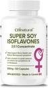 Soy Isoflavones 2.5: 1 Extract 500mg (1250 mg Equivalen), Sumur Wanita Pendukung, 120 Vegan Capsules, Persediaan 4 Bulan, Non-GMO, Gluten Bebas