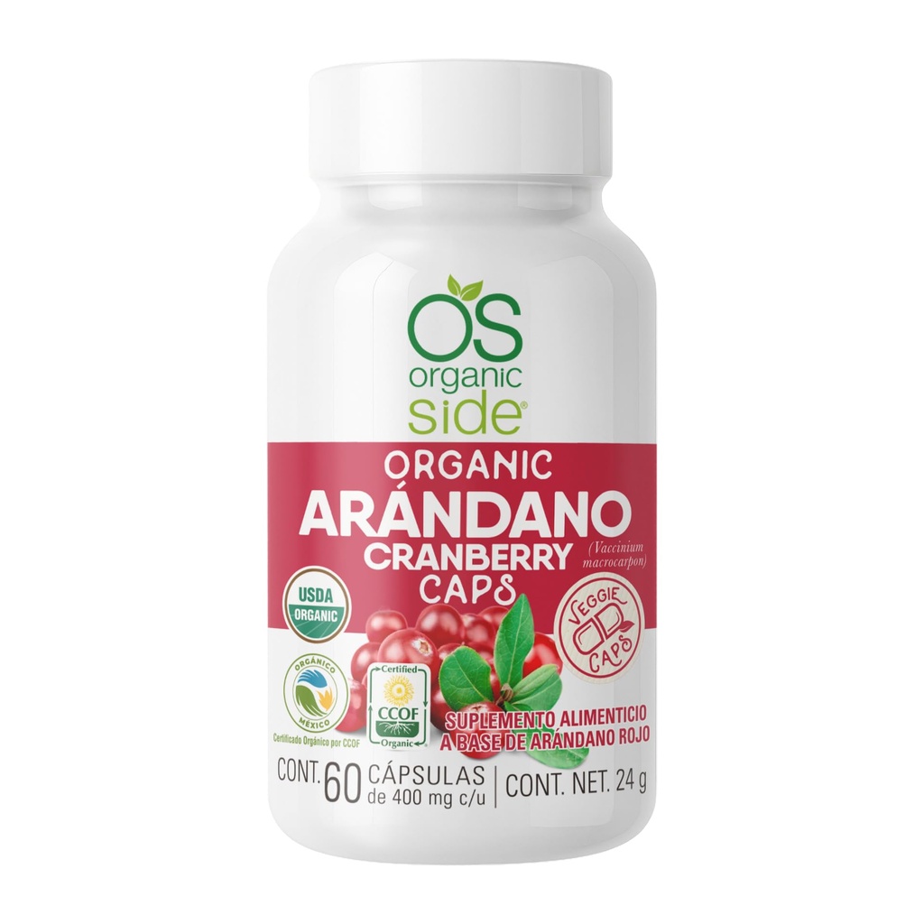 Kapsul 60 Cranberry Organik - Pencegahan UTI - Sertifikasi USDA - Non GMO - Vegan