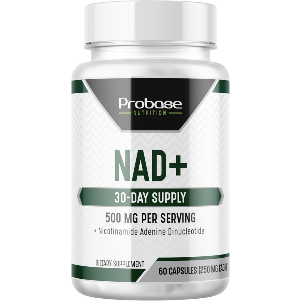 Probase Nutrition NAD Supplemen Potency Tinggi 500mg 30 Hari Suppply NAD Maximizer Mirip dengan Nicotinamide Rizside Vegan Non GMO Pameran Partai Ketiga