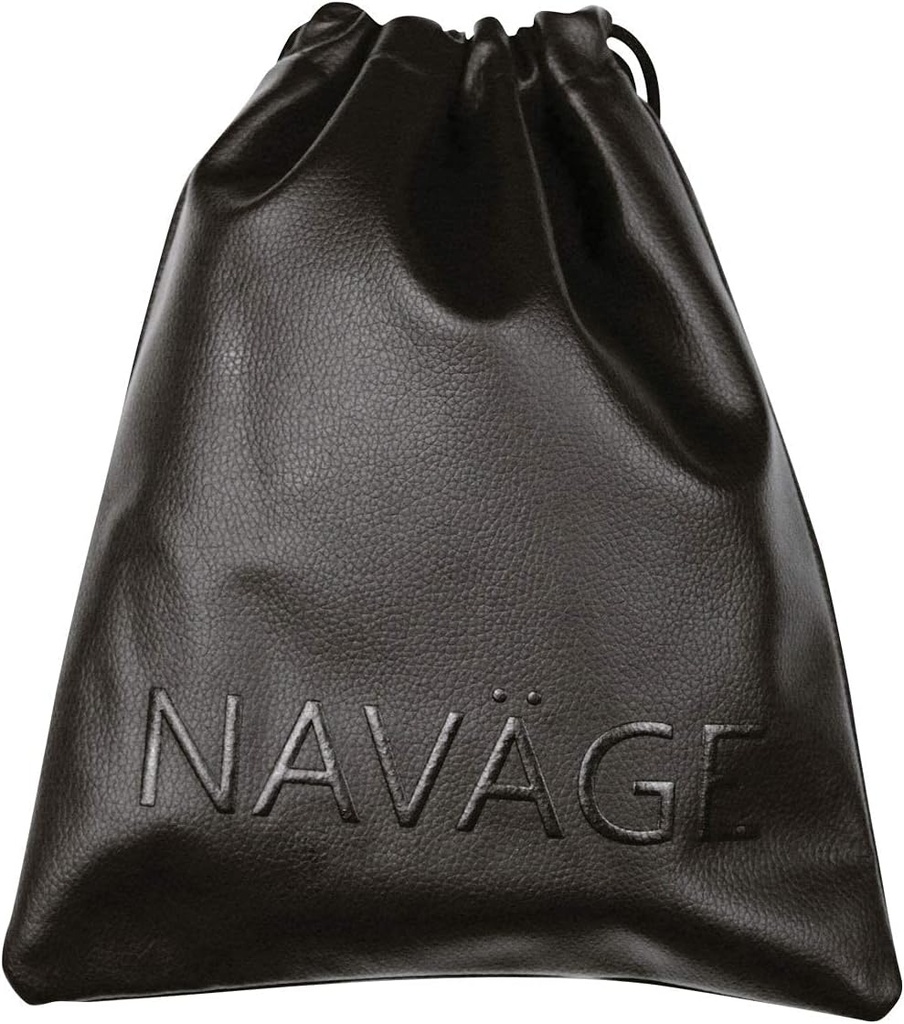 Navage Travel Bag (Hitam) - Pouches Leather Vegan untuk Perempuan dan Pria - Pouches-Fit Kecil untuk Sistem Irrigation Nasal Nasal - Versatile Drawstring dan Makeup Bag (8.25 "x10.25")