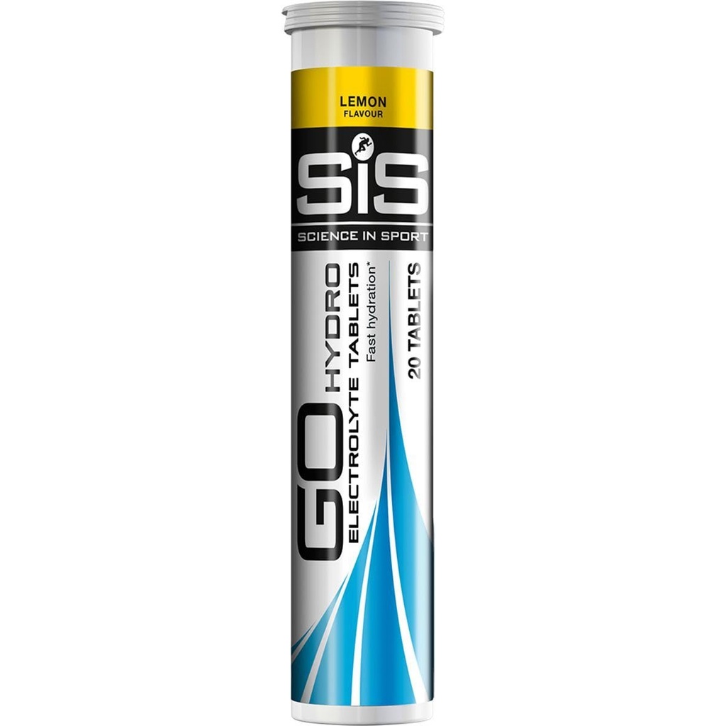 SIS Hydro Electrolite Drink Tablet, Electrolite Tab untuk Hidration, Enhanced Endurance Sports Minum untuk Running, Cycling, Triathlon, Lemon - 20 tablet - 1 Pack