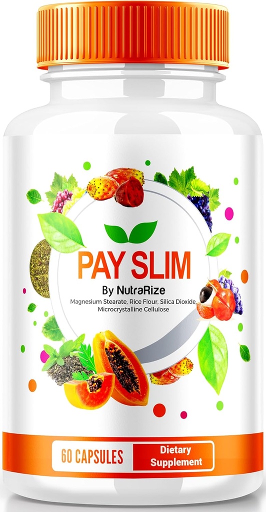 NutraRize Pay Slim Capsules, PaySlim All-Natural Supplement for Healthy Weight Loss, Premium Formula sampai Achieve Body and Fitness Goals, Review Resmi (60 Capsules)