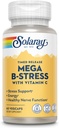 SOLARAMY Mega Vitamin B-Stress, Timed- Rilis Vitamin B Kompleks dengan 1000 mg Vitamin C untuk Stres, Energi, Red Blood Sel & Imune Dukungan, 60 Hari, Vegan, 20 VecCaps