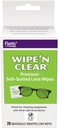 Flents Leens Wipes, Wiph 'N Clear, 20 Count, Pre- Moistened, Streak-Free, Safe for Glasses, Anti- Fog, Cleaning, Clear Vision, Individually Wrapped for Travel & Convenience, made in the USA