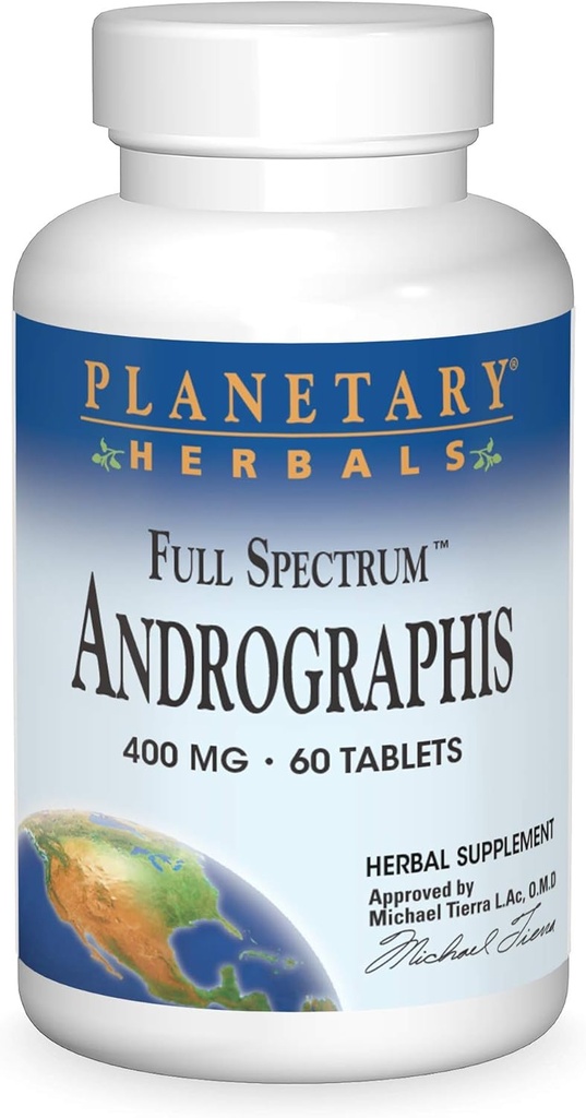 Planetary Herbals Full Spectrum Andrographis 400mg - Ayurvedic Herb - 60 tablet