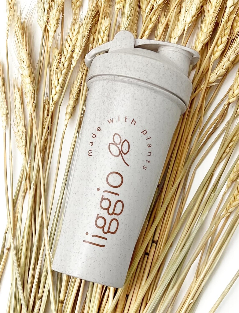 Eco- Friendly Water & Protein Shaker Bottle Made with Wheat Straw Fiber, Natural