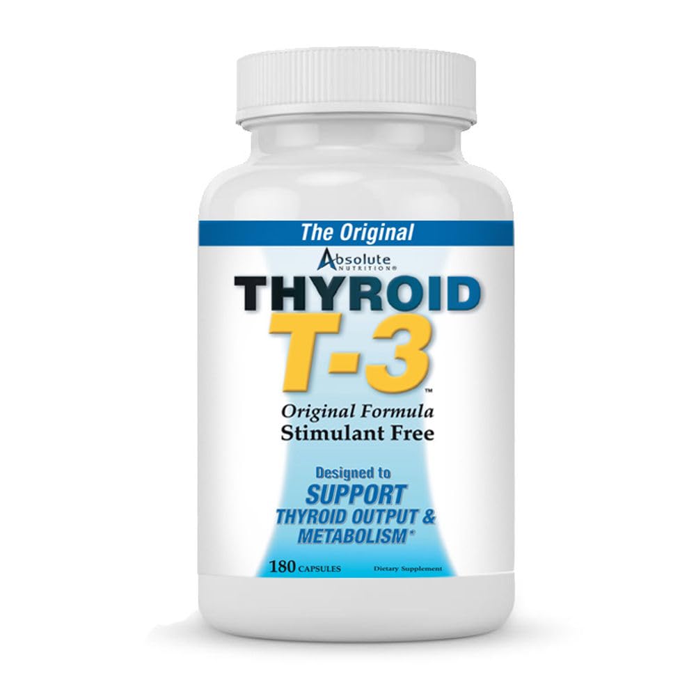 Thyroid Radikal T-3 Radikal Metabolic Booster, Energi & Fokus Mendukung Thyroid Formula Katup, Natural Metabolisme Booster, Dukung Fungsi Thyroid Berat, 180 Kapsul