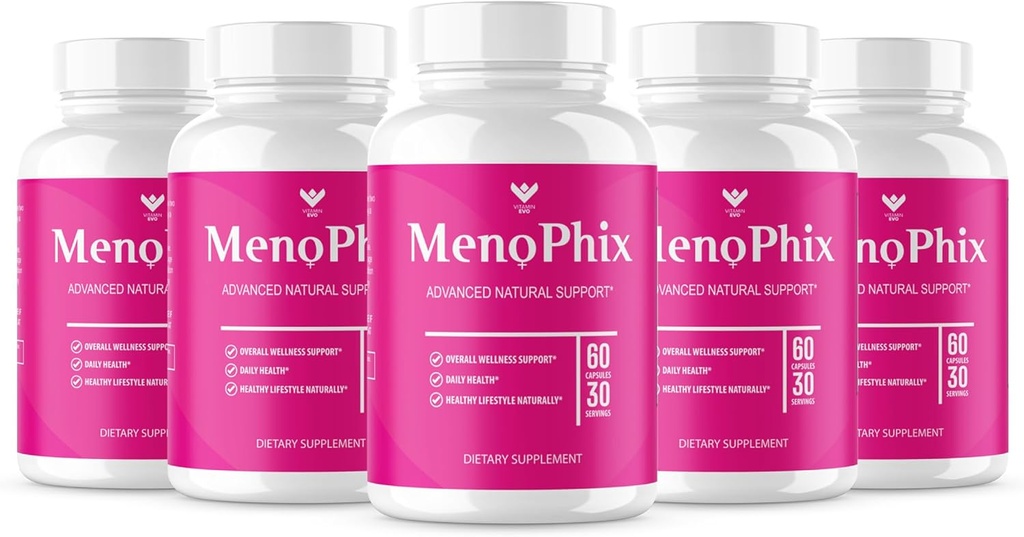 (5 Pack) MenoPhix Menopause Katup Dukungan Alam - Meno Phix Suplemen, Meno Phix Menopause, Suplemen MenoPhix Perempuan Dukungan Alam, Review MenoPhix (300 Katup) 5 Bulan Suppply