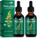 Mullein Leaf Extract Mullein Extract Leaf untuk Lungs Mullein Drops Mullein Leaf Lung Cleanse Suplemen 4.04 Fl.Oz