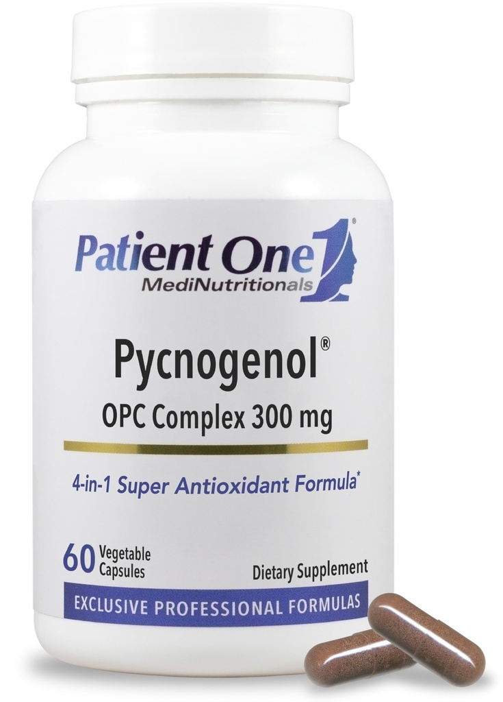 Pasien Satu Pycnogenol OPC Kompleks 300mg 124; Tambahan untuk mendukung Kesehatan Vascular dan Penuaan Sehat * Aging 124; French Maritim Pine Bark dan Lebih 124; 60 Capsules
