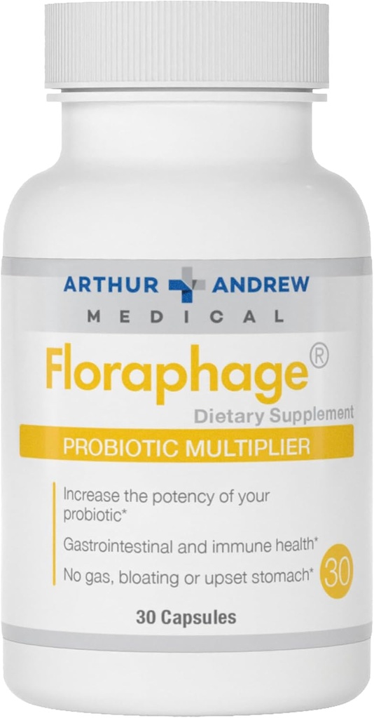 Arthur Andrew Medical, Floraphage, Prebiotic Formula dan Probiotic Multiplier, 30 Capsules