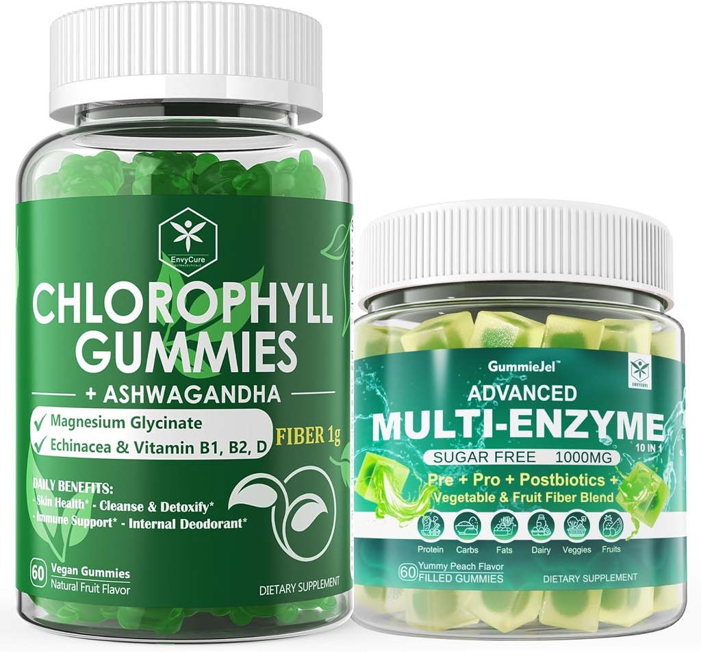 Enzymes Gummies & Klorophyll Fiber Gummies Bundle