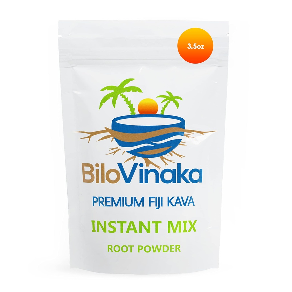 All-Natural Micronized Instant Kava Drink Mix, Premium Fiji Kava Powder, Kava Fiji Root Powder, No Straining Needed, 3.5 oz / 100 Grams