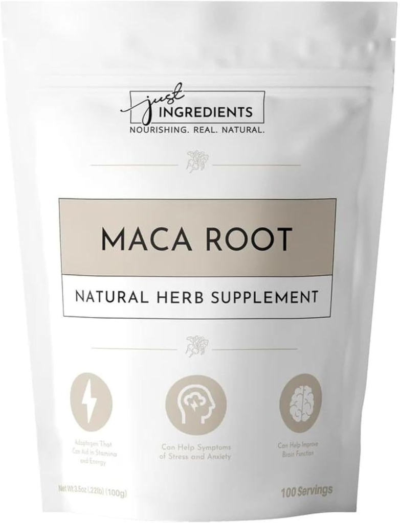 HANYA INGREDIENTS Organic Maca Root Powder 124; 100 Servings 12.4; 100% Organik & Vegan Superfood 124; Menyediakan Alam Wellness dan Hormonal Saldo 124; Tidak Ada Adname Artificial