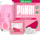 Plink! Fizzy Electrolite Tablet untuk Orang dewasa & Anak-anak - Semangka, 108ct - Hidration harian dengan Electrolytes - Gula Rendah, Vegan, Keto Friendly, Non- GMO