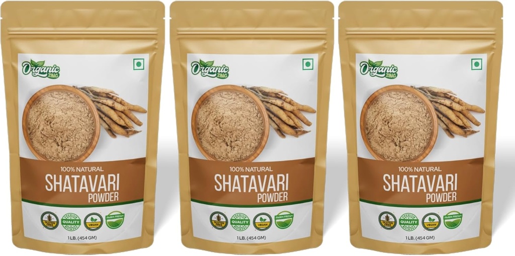 Bubuk Shatavari Organik - 16 oz (Paket 3)