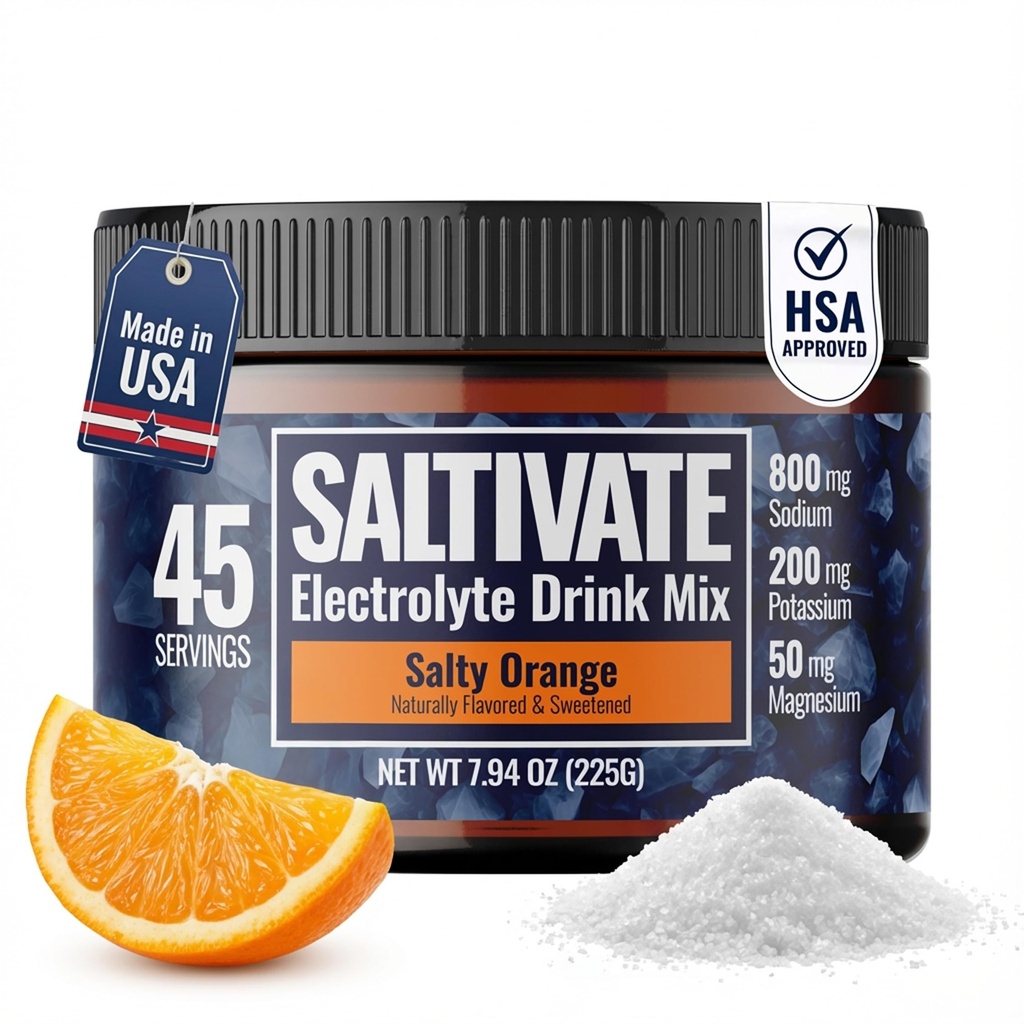 Zero Sugar Electrolite Powder 124; Salty Orange Hydration (dengan Stevia)