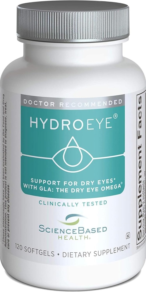 Hidro- Eye Softgeels - Dry Eye Relief - Features GLA, EPA, DHA and Other Key Nutrients - 120 Count