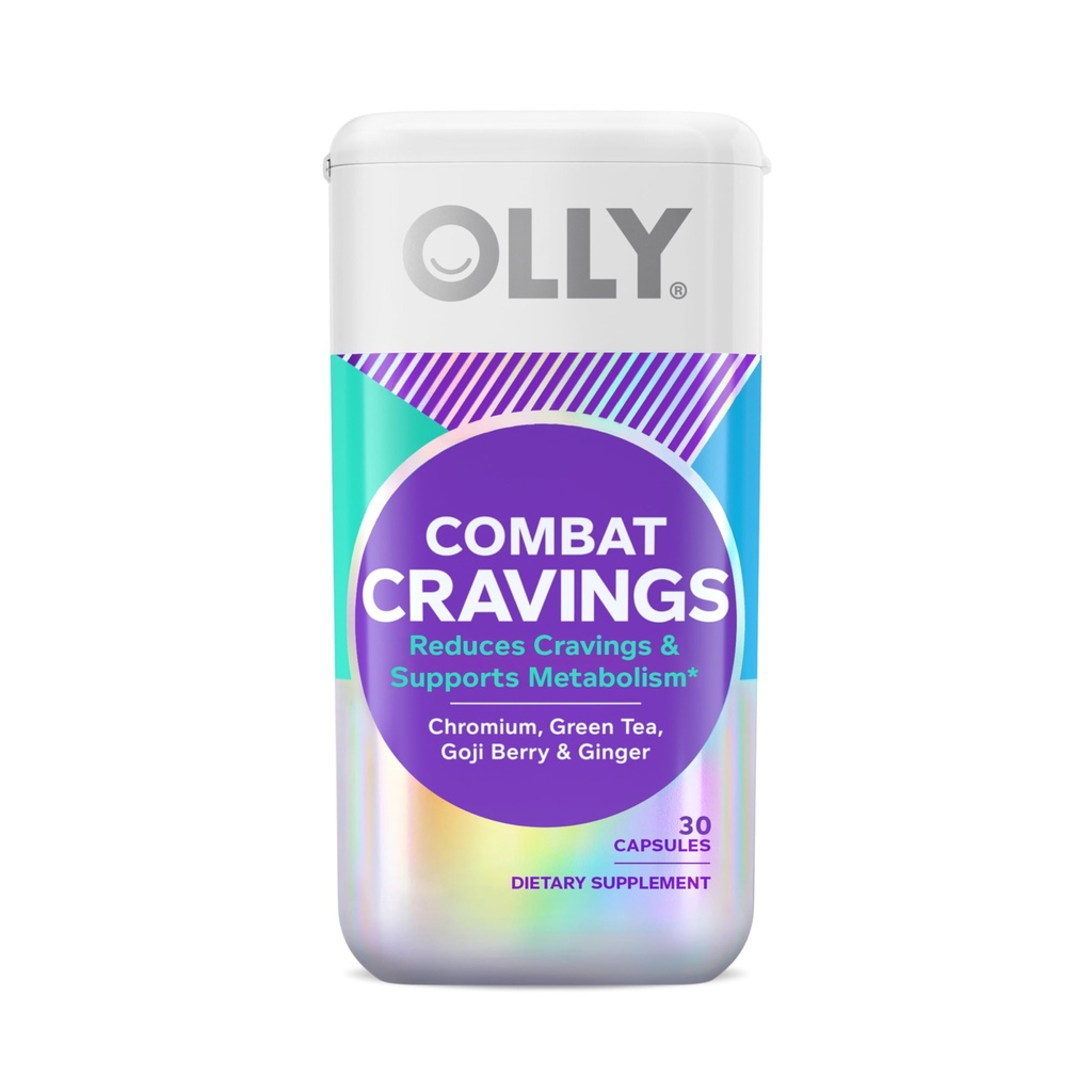 Kuburan Tempur OLLY, Metabolisme & Energi Dukungan Tambahan, 1000 mcg Chromium, Teh Hijau, Goji Berry, Ginger - 30 Count