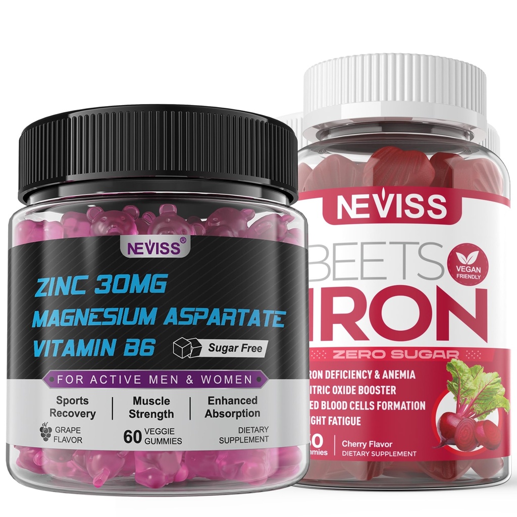 Iron Gummies with Zinc and Magnesium Suplemen