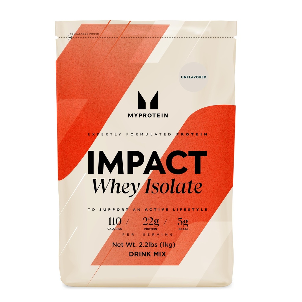 Isolasi Protein Whey Protein, 2.2 Lbs (40 Lbs) Tanpa rasa, 22g Protin, 3.5g Glutamine & 4.5g BCAA Per Serving, Shake for Muscle Strength & Recovery