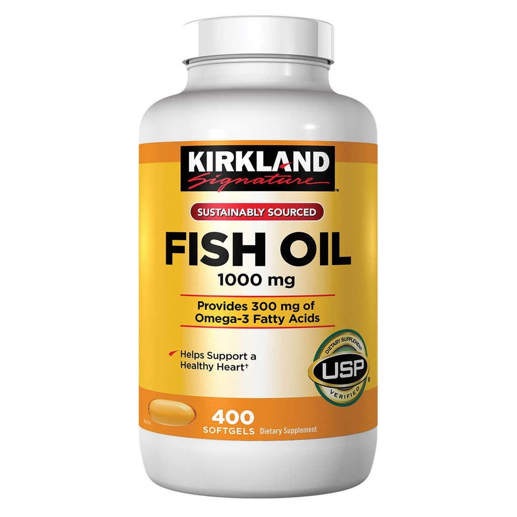 Kirkland Signature Fish 1000 mg, 400 Softgels (2 Pack)