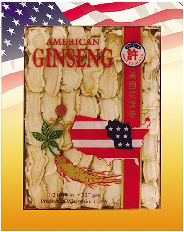 Ginseng SKU Hsu 126- 8: 124; Mixed Medium-Large Slices 134; Burified American Ginseng dari Marathon County, Wisconsin USA AS 124;
