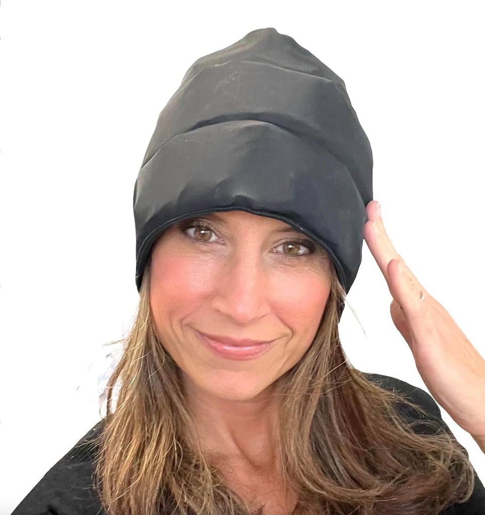 Headache Hat Gel Cube Hat-Migraine Cap for Tension Headtaches and Migraine Black