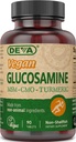 DEVA Vegan Glucosamin MSM & CMO, CMO, Ekstrak Turmeric, Ekstrak Boswellia dengan Ingredians Non Animal, 90 Tablet
