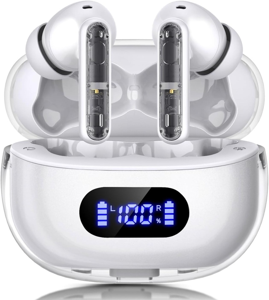 Earbuds nirkabel P1 PRO, Headphone Bluetooth Earphone Nirkabel dengan Clear Call Mics Ear Buds, Fit yang nyaman, Headset Air IPX7 Long Battery, 30H Playtime for Sports Workout