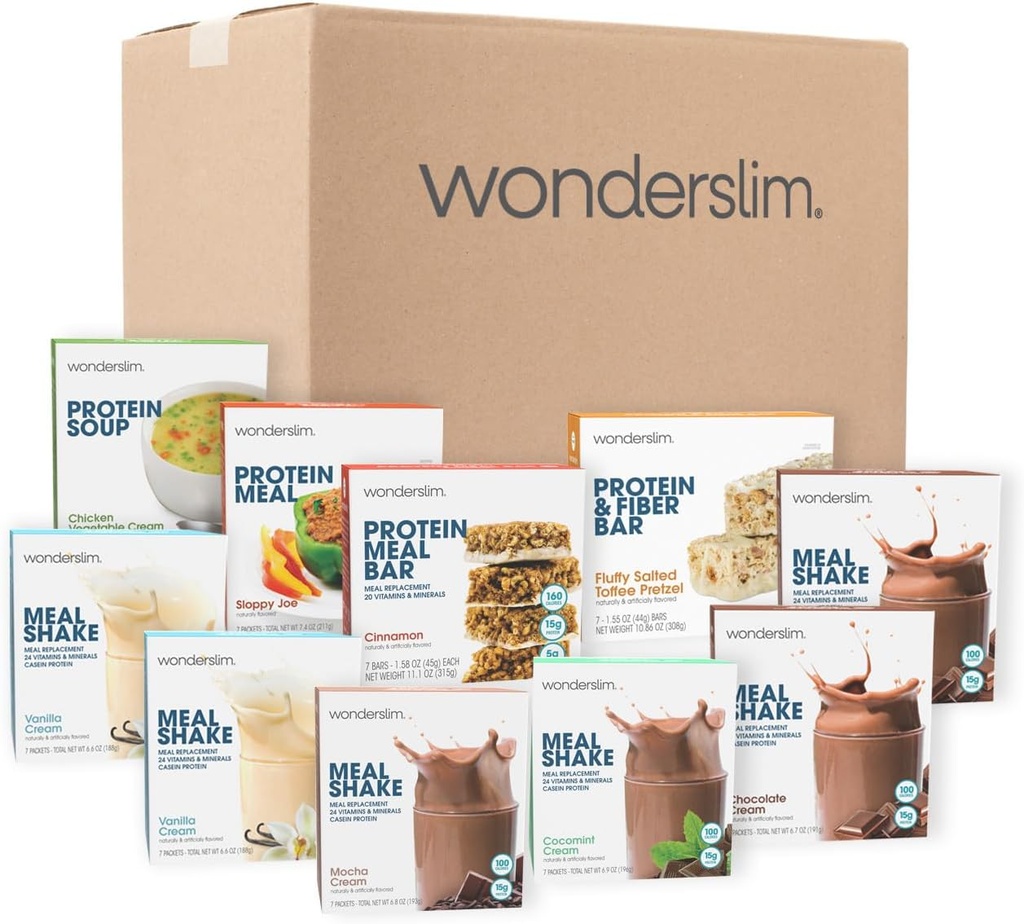 Wondersle 2 Weight Weight Loves Meal Kit - 70 Ready to Eat Diet Foods for Weight Loss, Discapaged Meals & Snacks for Men & Women, with BuiltIn Struction for Long- Term Successful