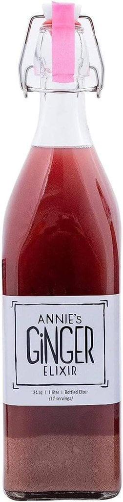 Obat Jahe Annie, 34oz 2-Pack, Pure Natural Organic Tonic Ginger Shot, Digetical Cleanse Boosts Ammune Defense, Daily Gut Health and Wellness, Non-GMO Beverage