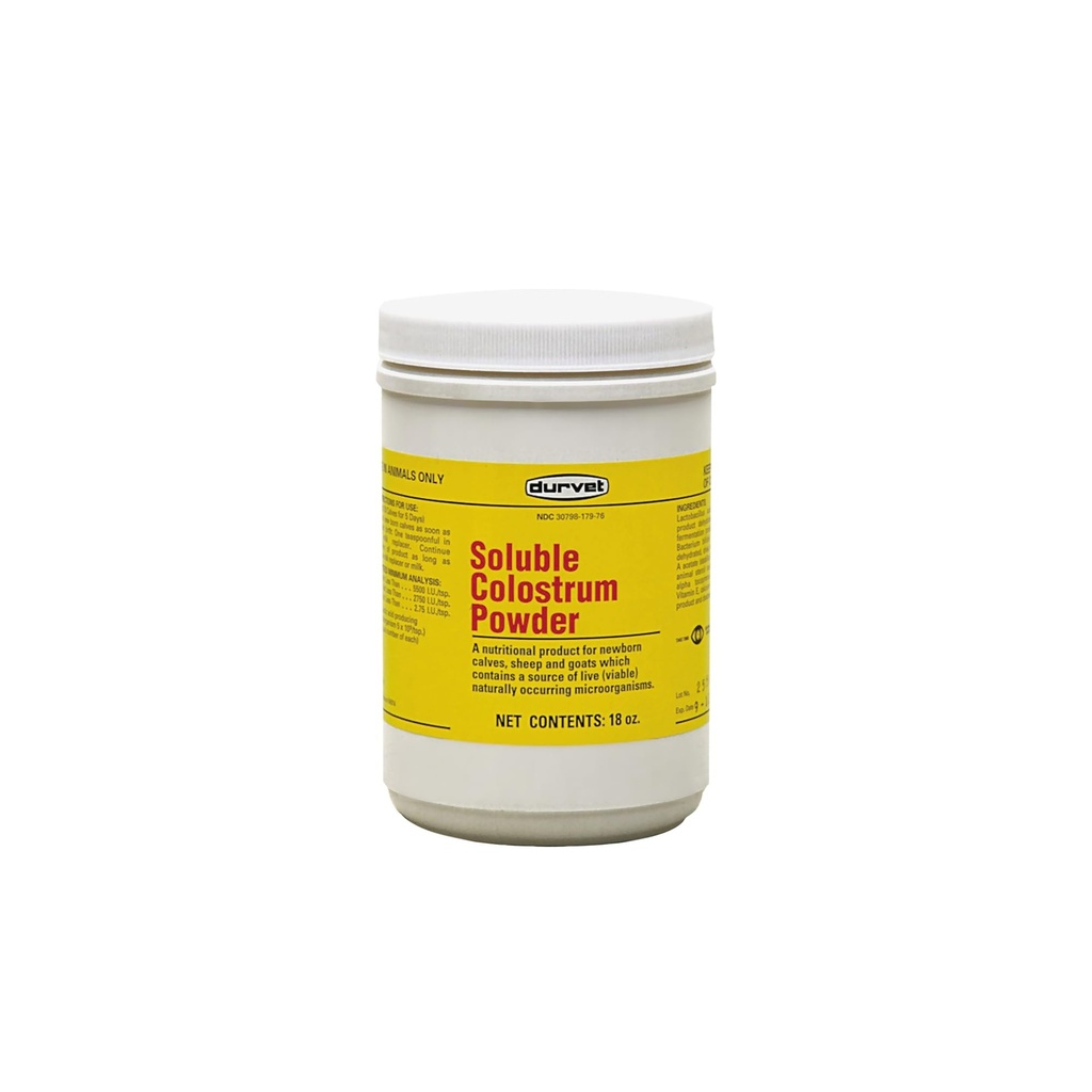 Powder Colostrum Durvet Soluble, 18 Ounce Container