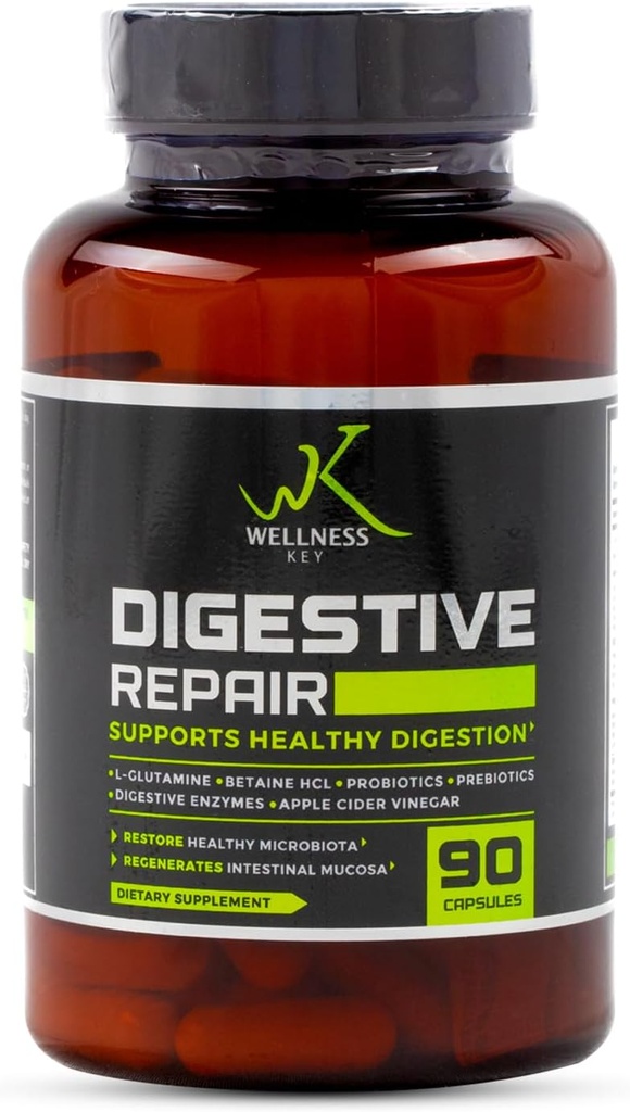 Reparasi Digetical 5-in- 1 ditambah 7 Digetical Enzymes dan 6 Strains Progories dengan 3 Milyar CFUs + Probiotic 124; Impreve Gut and Ditraffic 124; No Bloating 124; Natural Ingradials 124; 30 Hari